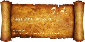 Taglicht Arnold névjegykártya